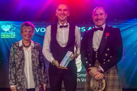 Aaron Smith, from NHS Forth Valley, was recognised for his volunteer work last year.