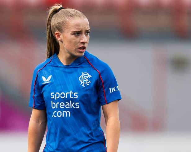 Rangers midfielder Kirsty Maclean is closing in on a move to Liverpool this summer. Cr: SNS Group.