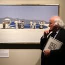 Richard Demarco, seen viewing a painting by Jack Vettriano, has been a lifelong champion of the arts (Picture:  Andrew Milligan)