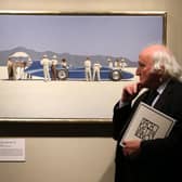 Richard Demarco, seen viewing a painting by Jack Vettriano, has been a lifelong champion of the arts (Picture:  Andrew Milligan)