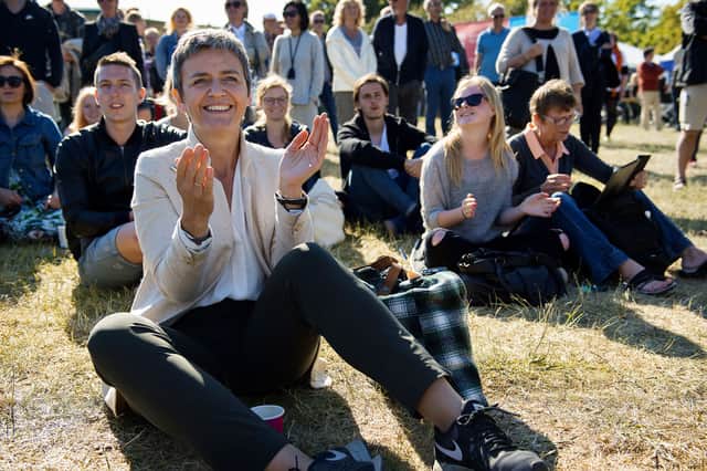 Danish politician Margrethe Vestager attends a Folkemoedet on the island of Bornholm (Picture: Nils Meilvang)