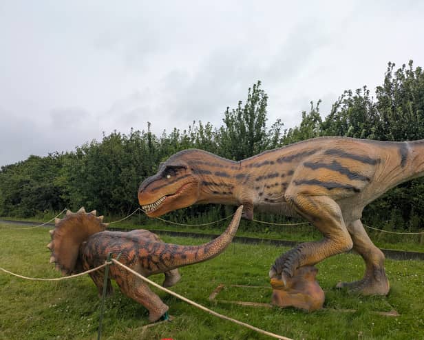 Animatronic dinosaurs at Glasgow's Lost Kingdom