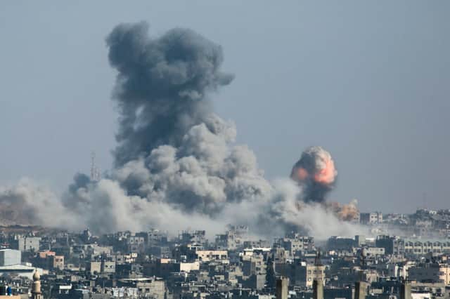 Smoke rises after Israeli attacks on areas east of the Tuffah neighbourhood in Gaza City on June 18 (Picture: Bashar Taleb)