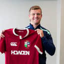 Darcy Graham with the Lions jersey after he was called up by Andy Farrell.