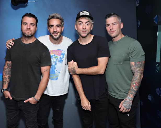 Rian Dawson, Jack Barakat, Alex Gaskarth and Zack Merrick of All Time Low.