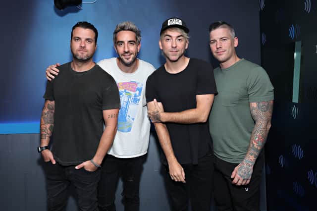 Rian Dawson, Jack Barakat, Alex Gaskarth and Zack Merrick of All Time Low.