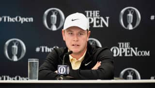 Bob Macintyre speaks to the media during a press conference prior to The 153rd Open Championship at Royal Portrush 