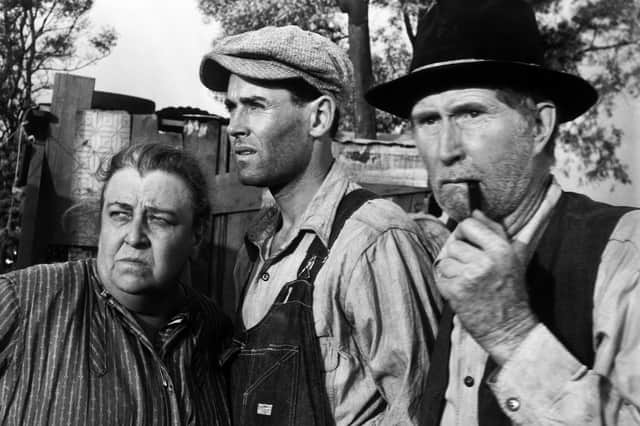 The human consequences of the infamous 'Dust Bowl' conditions in the American MidWest in the 1930s were described in the John Steinbeck book The Grapes of Wrath, made into a film starring Henry Fonda, centre (Picture: Film Publicity Archive/United Archives)