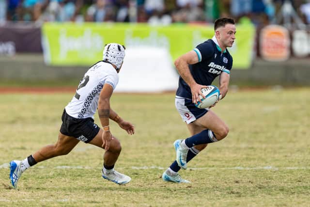 Fergus Burke made his full Scotland debut against Fiji.