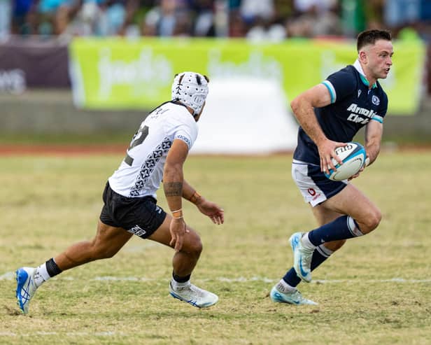 Fergus Burke made his full Scotland debut against Fiji.