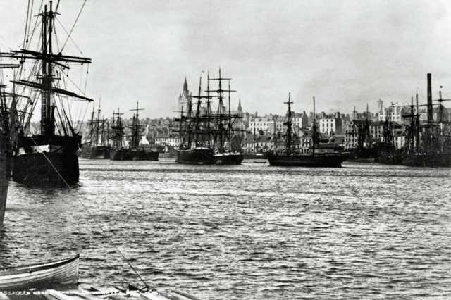 Aberdeen Harbour in 1890. PIC: AberdeenLine200.