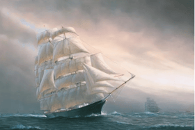 The Thermopylae Clipper built in Aberdeen and which set new records for speed in the Tea Races between Shanghai and London. PIC: AberdeenLine200.