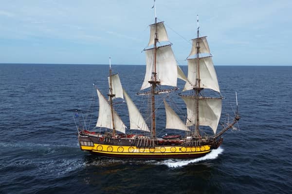 The TS Shtandart has been banned from Aberdeen Port ahead of the Tall Ships Race due to sanctions against Russia and a ban on Russian vessls in British waters. PIC: Contributed.