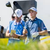Connor Graham pictured on Wednesday during a practice round for the 153rd Open Championship at Royal Portrush