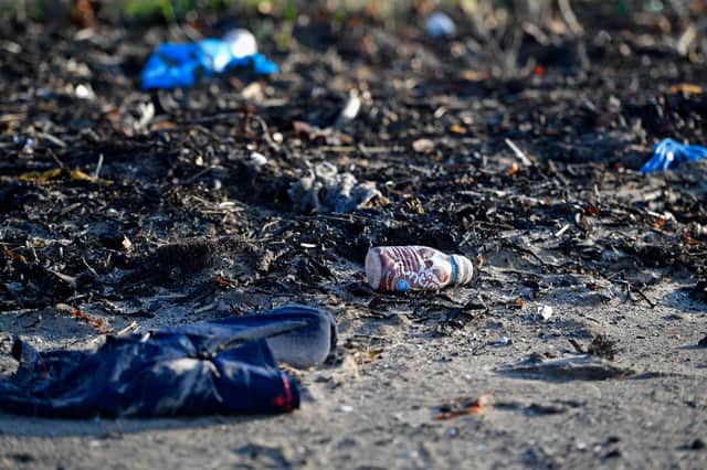 Plastic waste washed up on South Troon beach (Picture: Jeff J Mitchell)