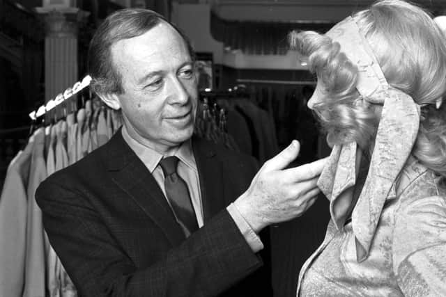 Bernat Klein in 1976 at the opening of his store in Buchanan Street, Glasgow.