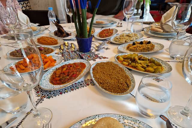 The starter course for lunch in our Riad.