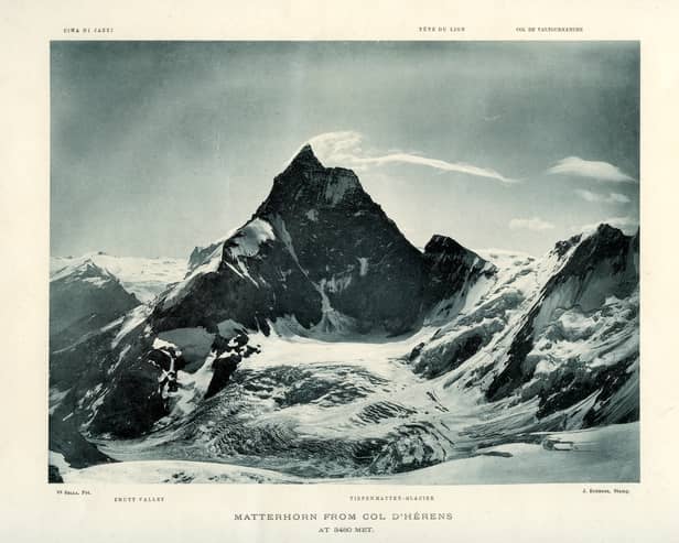 he Matterhorn from the Col d'Herens, Switzerland, around 1900.
The 160th anniversary of the first ascent of the mountain is marked this month. Scots peer Lord Francis Douglas was among four men who died during the expedition and his body has never been found.