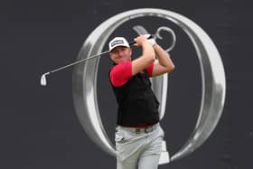  Daniel Young tees off on the first hole during day one of The 153rd Open Championship at Royal Portrush 