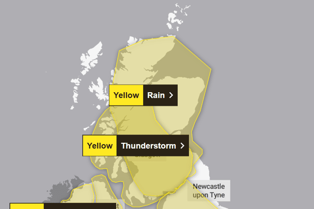 The warning for Sunday.