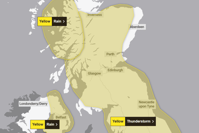 A separate weather warning has been issued for parts of western Scotland heading into Tuesday