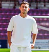New Hearts signing Sabah Kerjota pictured at Tynecastle Park. (Photo by Mark Scates / SNS Group)