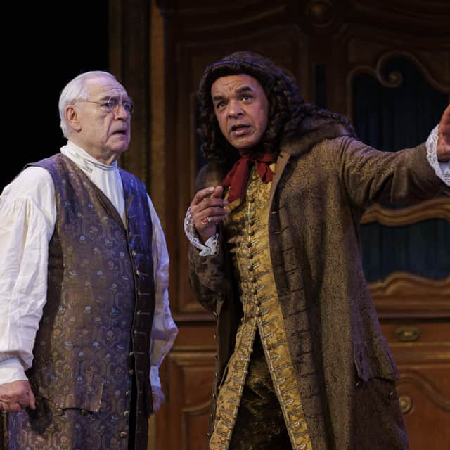 Brian Cox and Peter De Jersey in The Score at the Theatre Royal Haymarket in London in February.