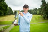 St Andrews Golf Club member Finlay Galloway shows off the Scottish Boys Championship trophy at Blairgowrie