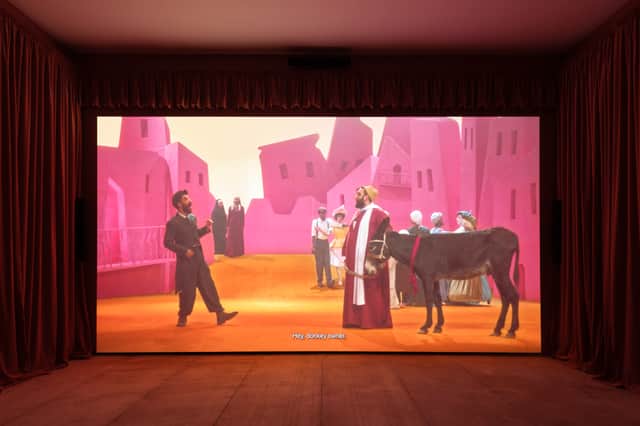 A still from Drama 1882, by Wael Shawky