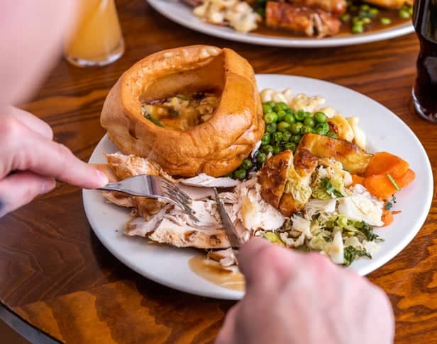 A full roast dinner and pudding for just over £8 each? What a bargain
