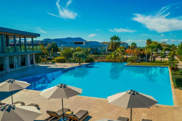 The pools are just a few metres from the beach and cocktails are served at both