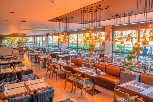 Everything is beautifully presented in the restaurant at Jiva Beach Resort