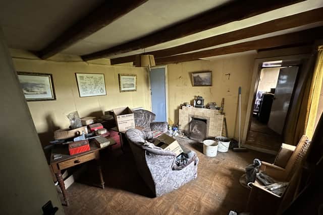 One of the rooms before the restoration work began