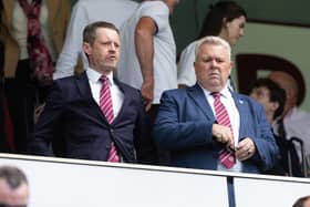 Hearts sporting director Graeme Jones, left, and chief executive Andrew McKinlay.