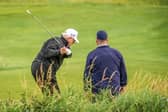 Donald Trump gets in a round of golf at Trump Turnberry following his arrival in Scotland (Picture: Christopher Furlong)