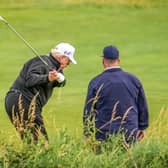 Donald Trump gets in a round of golf at Trump Turnberry following his arrival in Scotland (Picture: Christopher Furlong)
