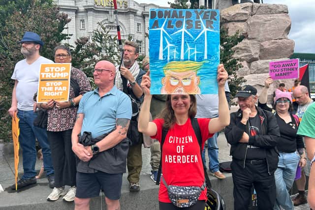 Gabrielle Reith, of Aberdeen, said it was important for her to come out and protest and not be part of the "silent majority".
