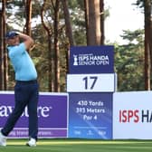 Padraig Harrington in action during the third round of the ISPS HANDA Senior Open 2025 at Sunningdale 