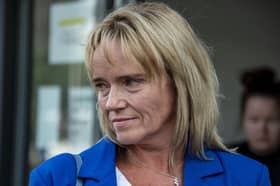 Sandie Peggie arrives for her tribunal hearing in Dundee (Pic: Lisa Ferguson