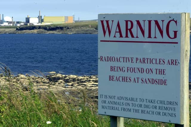 Radioactive particles have been found on the coastline near the site