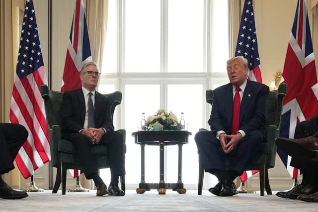 Prime Minister Sir Keir Starmer during a meeting with US President Donald Trump at his Trump Turnberry golf course in South Ayrshire