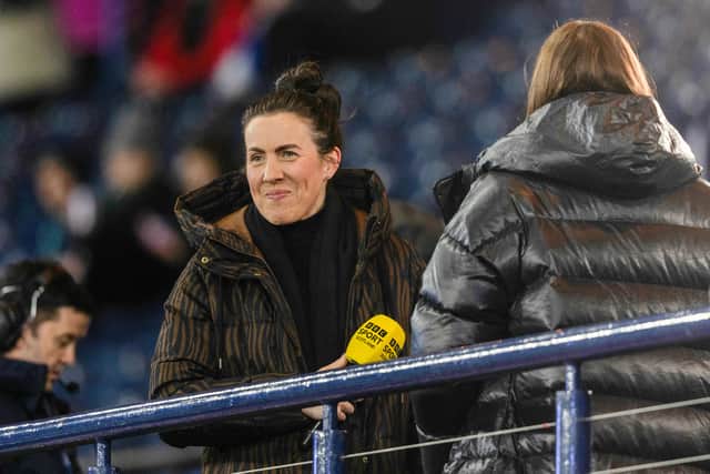 BBC Scotland pundit Leanne Crichton is the frontrunner to land the Rangers Women head coach role. (Photo by Craig Foy / SNS Group)