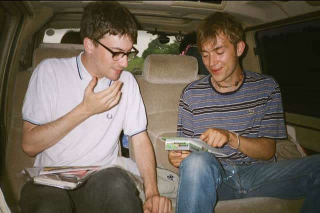 Graham Coxon and Damon Albarn as photographed by their bandmate Dave Rowntree