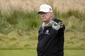 Donald Trump officially opened a new course at his Aberdeenshire resort on Tuesday. Picture: Lisa Ferguson