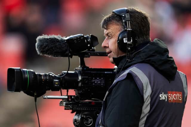 A Sky Sports camera operator during a match between Aberdeen and Celtic at Pittodrie last season. (Photo by Craig Foy / SNS Group)