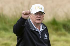 The grand opening of the new course marks the end of Trump's Scotland visit.
