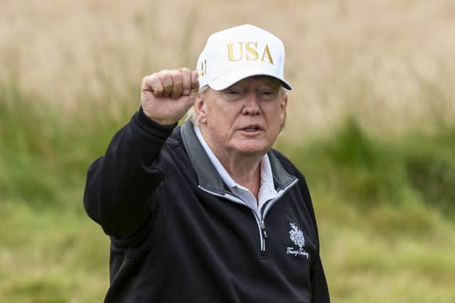The grand opening of the new course marks the end of Trump's Scotland visit.