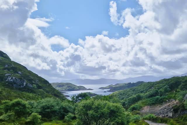 Views from Rona towards Skye in the summer months
