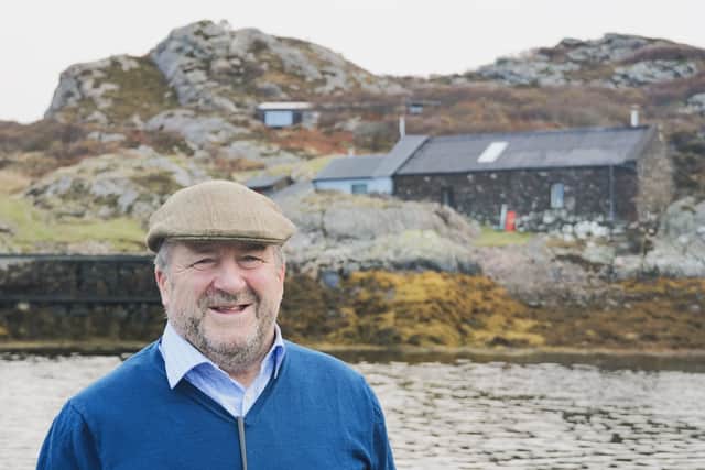 Bill Cowie, who moved to the island almost 25 years ago where he lived alone for several years before being joined by Lorraine, who he met when she came over for a holiday and decided to stay
