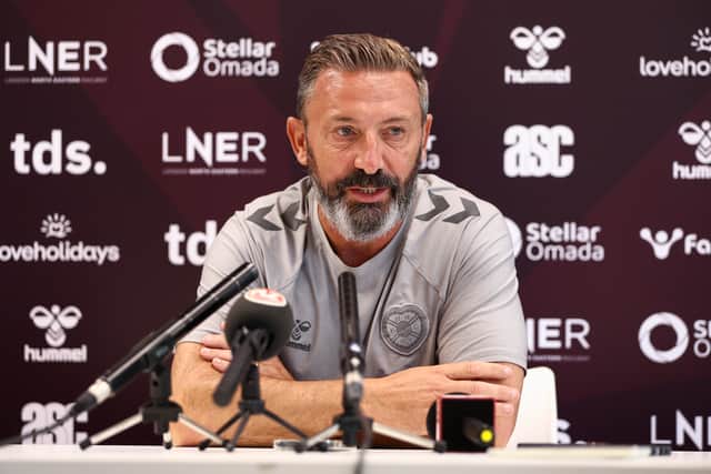 Derek McInnes speaks to the media ahead of Hearts' match with Aberdeen.